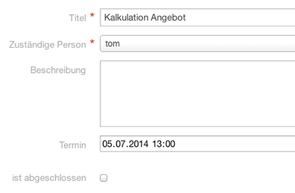 Task und Terminplanung