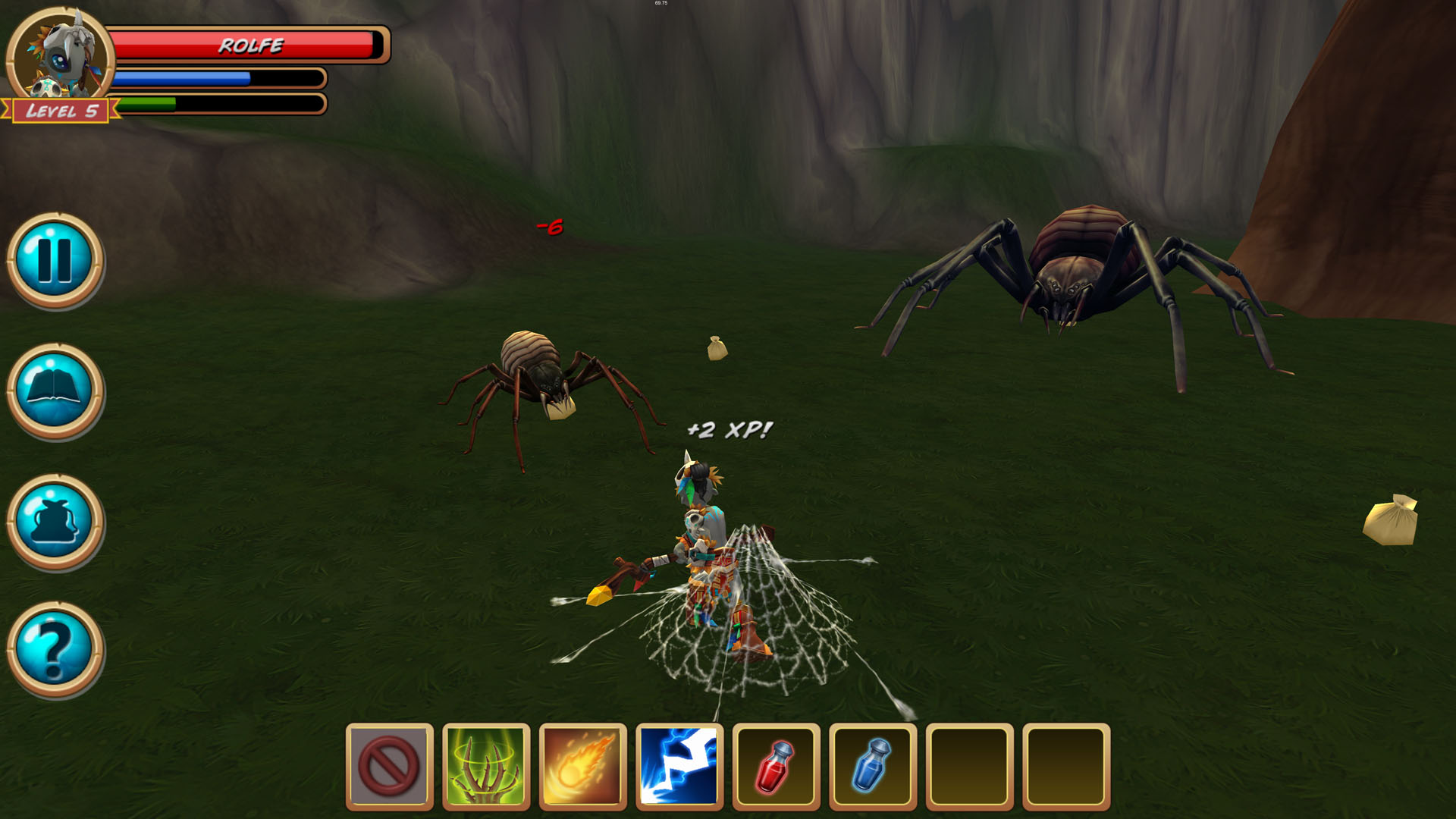 giant spider battle