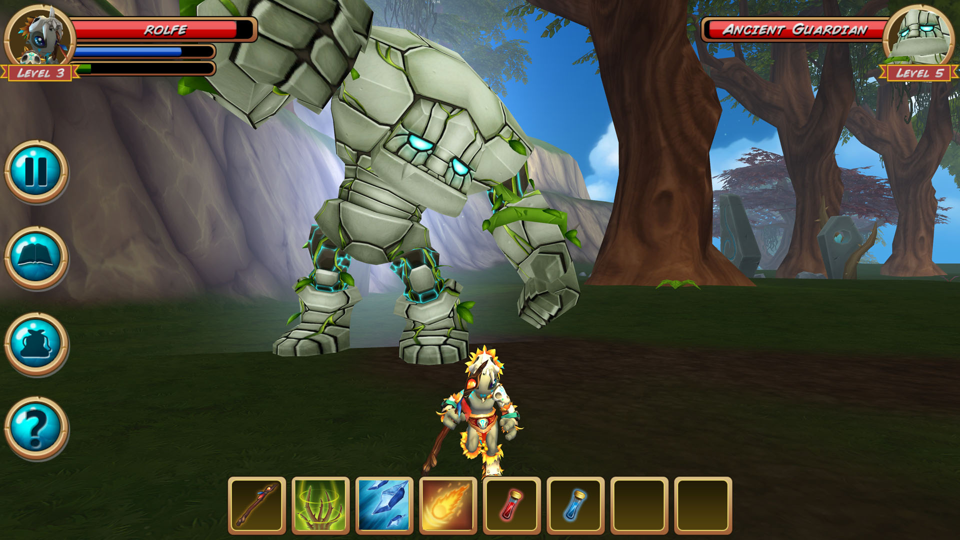 stone guardian battle
