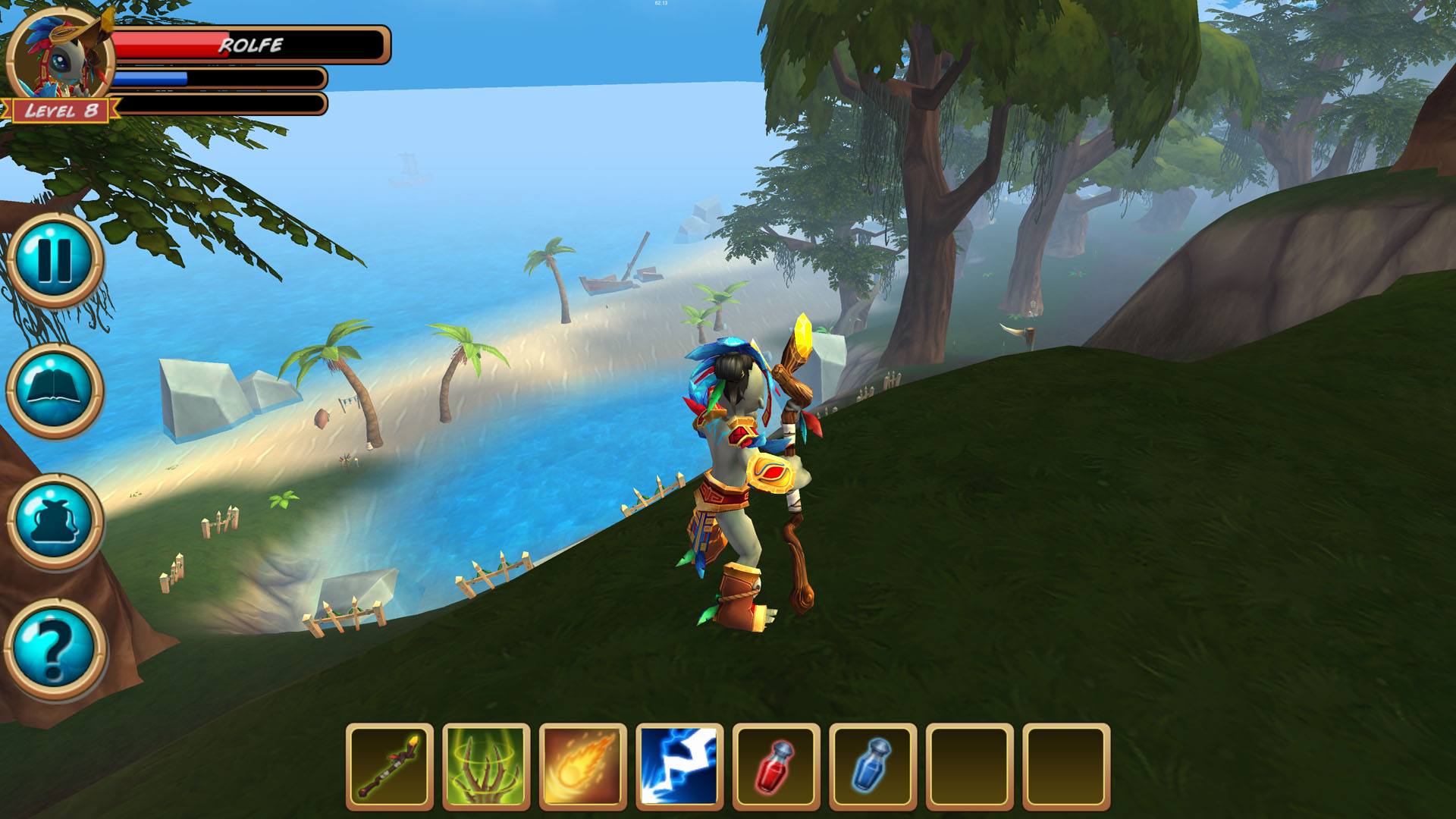 exploring the island