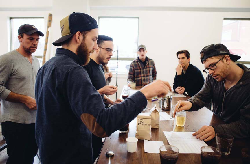 Coffee cupping at Blanchard's Coffee