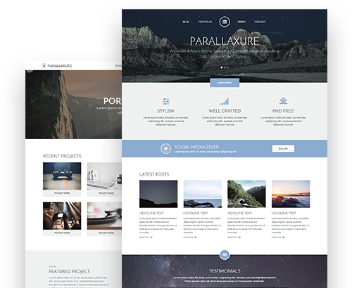 Parallaxure Axure Desktop Templates