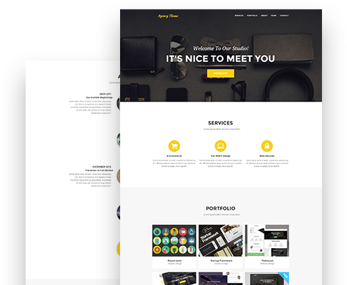 Agency Axure One Page Desktop Template
