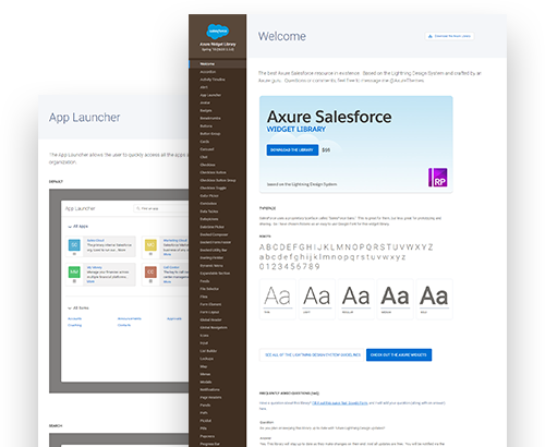 Axure Salesforce Widget Library Preview