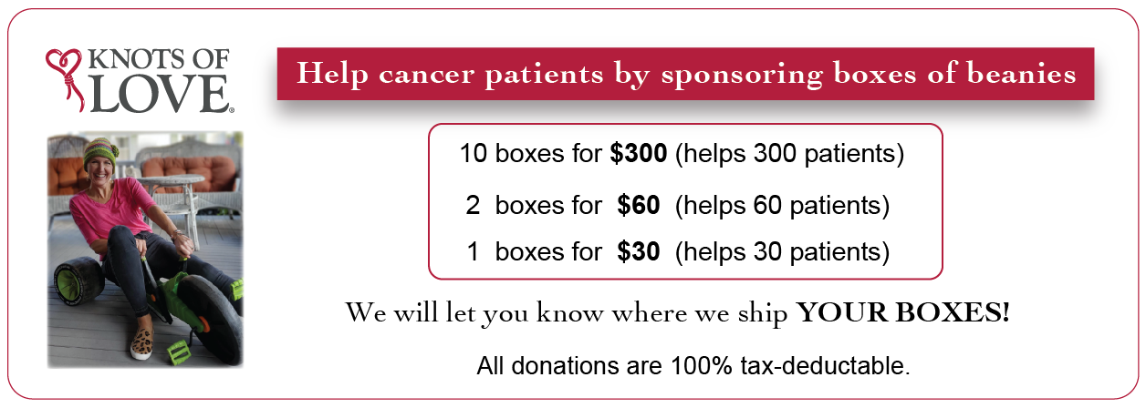 Sponsor a Box of beanies and we will send them in your name, and let you know where we sent them!