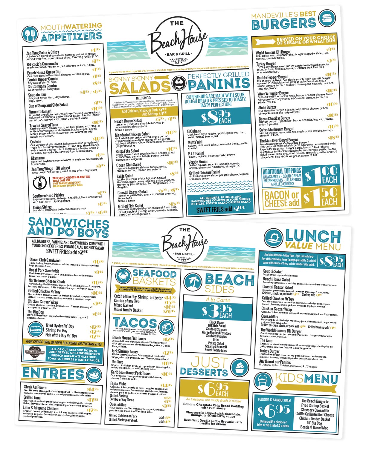 Menu Design for the Beach House