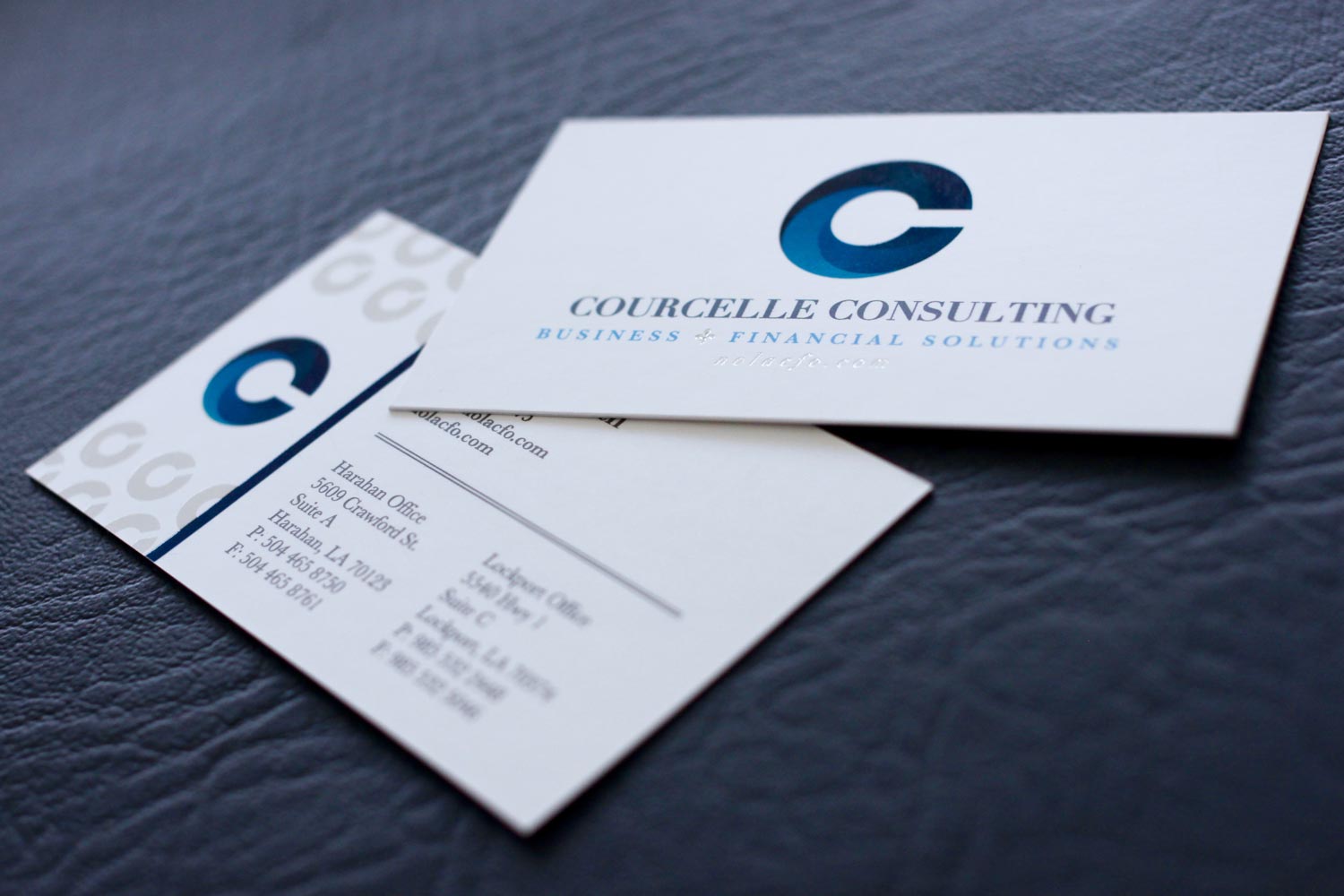 Business Card Design for Courcelle Consulting