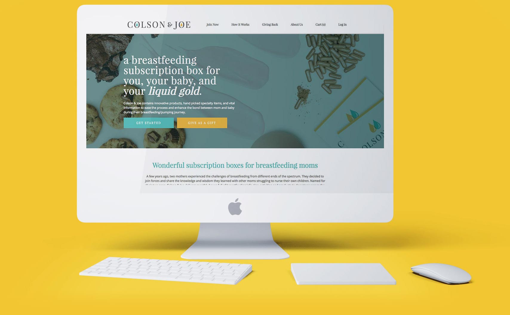 Colson and Joe website on mac computer