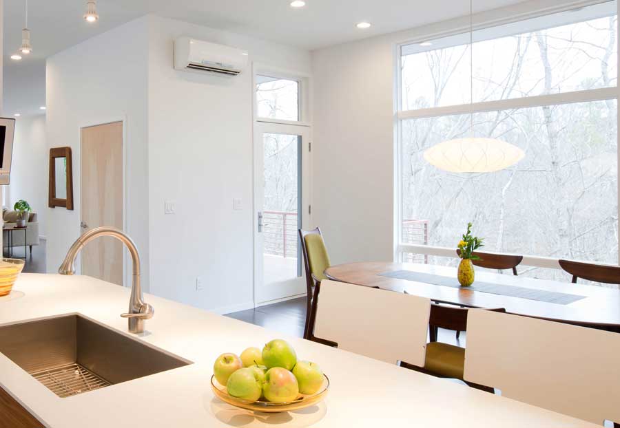 Ductless Wall Unit in Kitchen