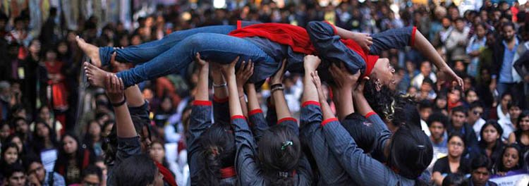 demonstrations in India for women's rights