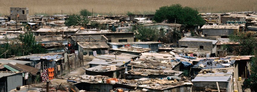 Shanty town in South Africa