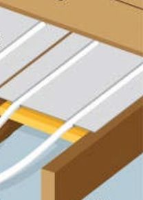 Pose du plancher chauffant rénovation Tradi Budget entre solives