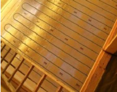 Exemple de plancher rafraîchissant en 25 mm d'épaisseur uniquement pour climatisation en Mezzanine