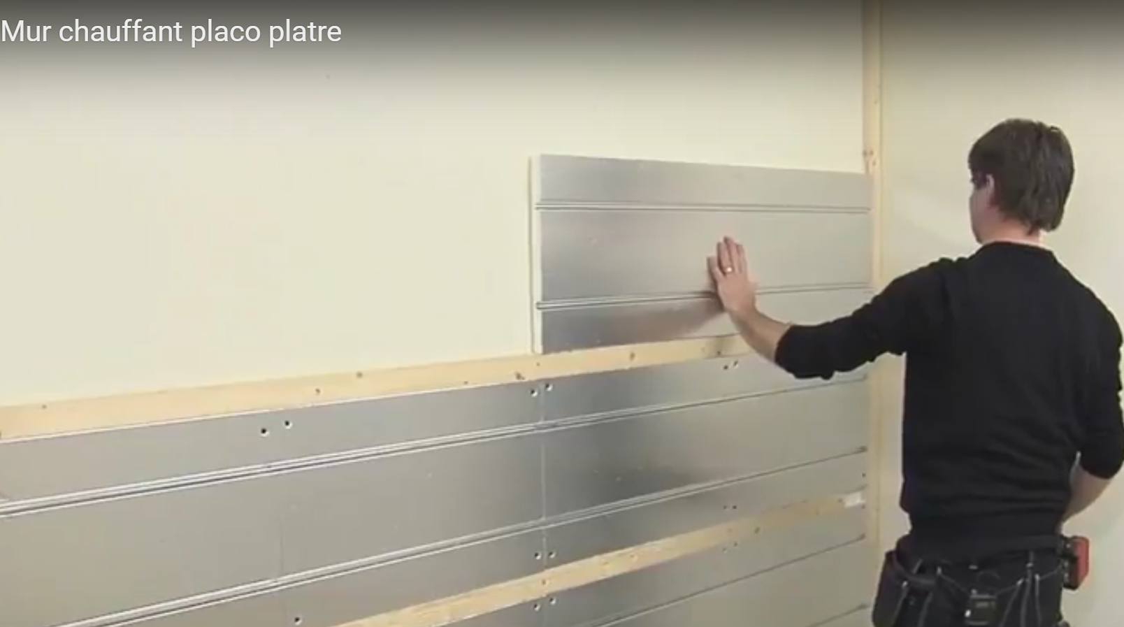 Caleosol Classique ou Tradi entre tasseaux pour un mur chauffant basse température