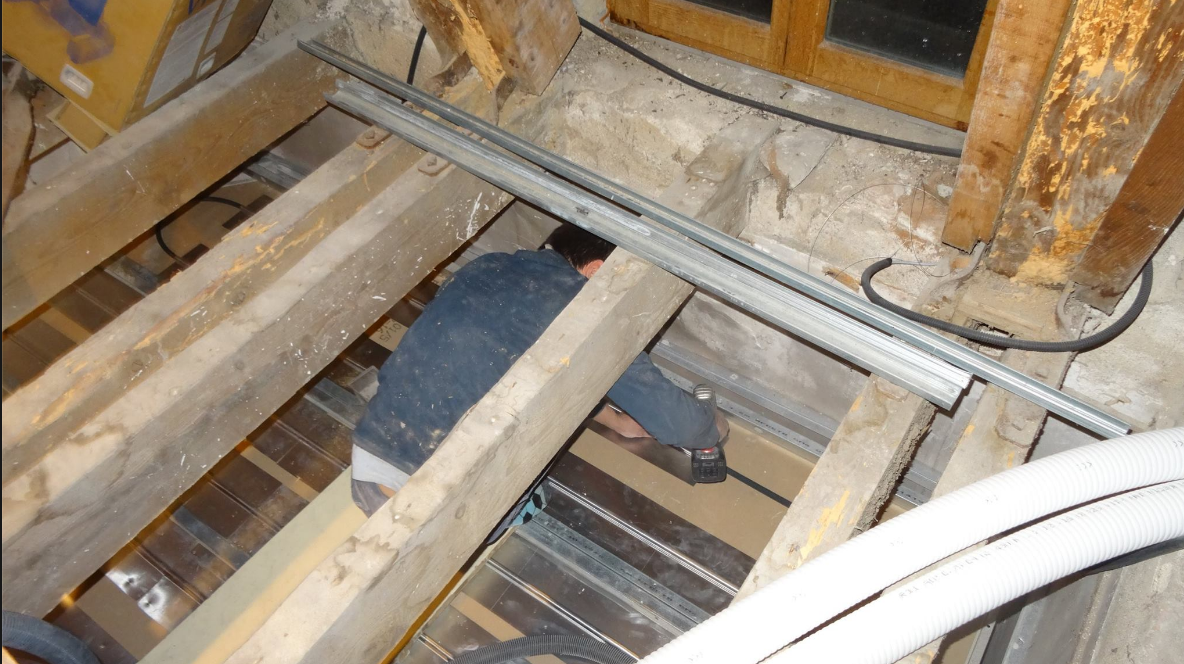 Plafond chauffant rénovation chateau avec Caleosol Budget