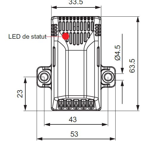 sonde de point de rosée vue de dessus