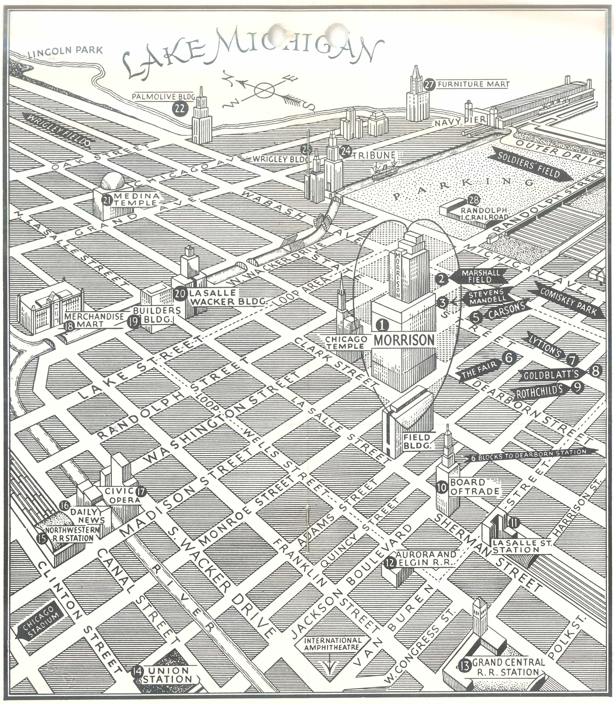 Map of Chicago from 1959.
