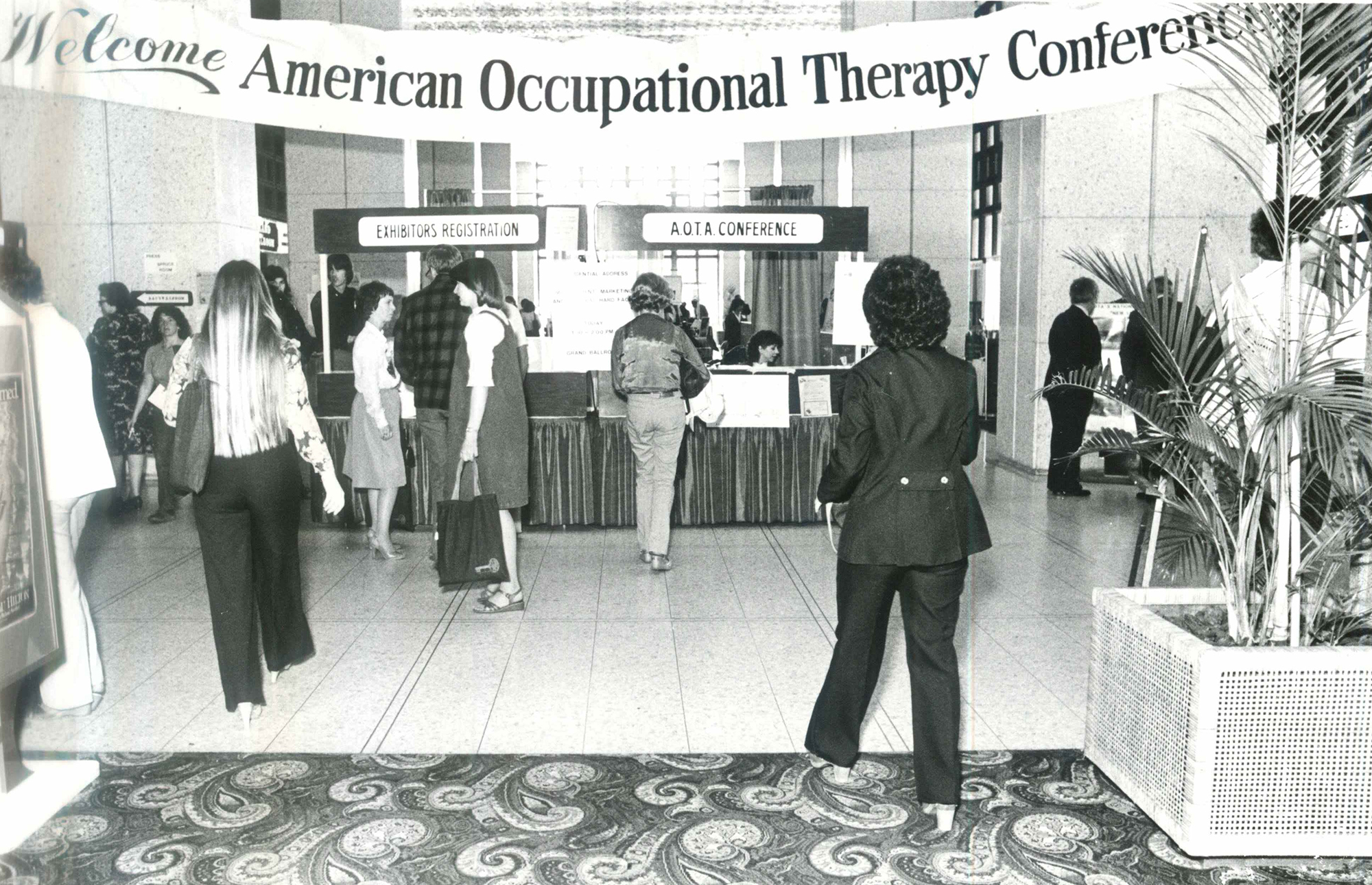 Registration area in 1980.