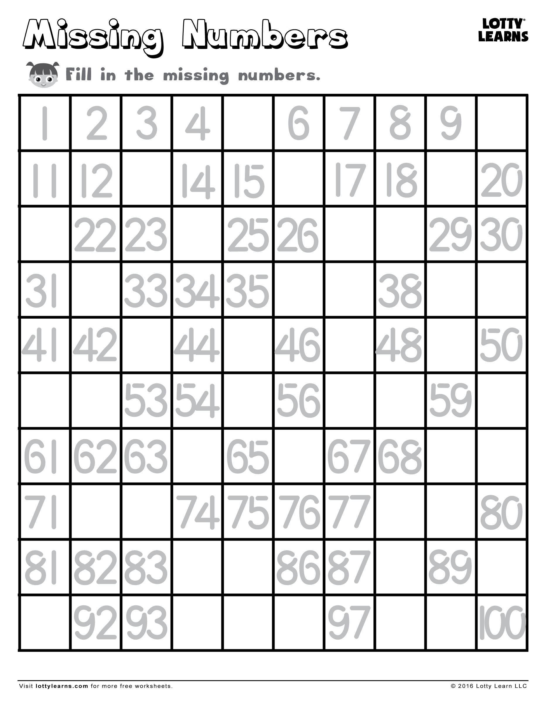 Missing Numbers | Lotty Learns