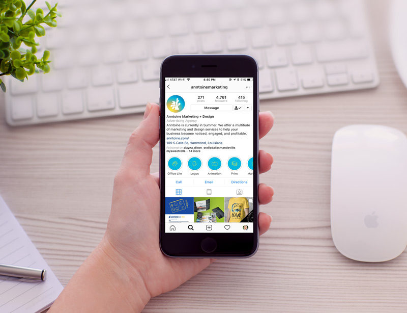 Business Instagram Profile on iPhone