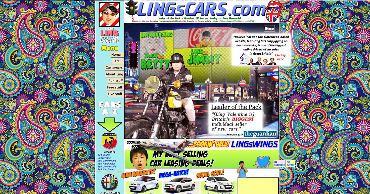 LingsCars.com is infamously known for being a mess and too busy.