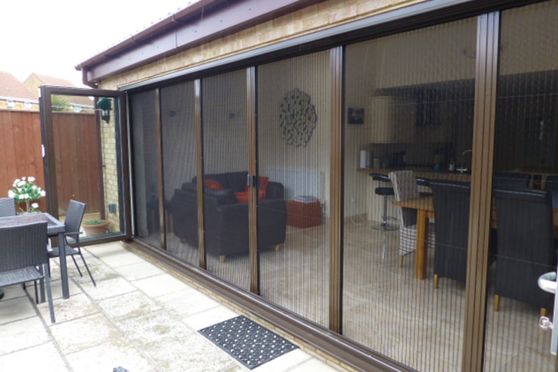 Plisse zig- zag folding door Screen