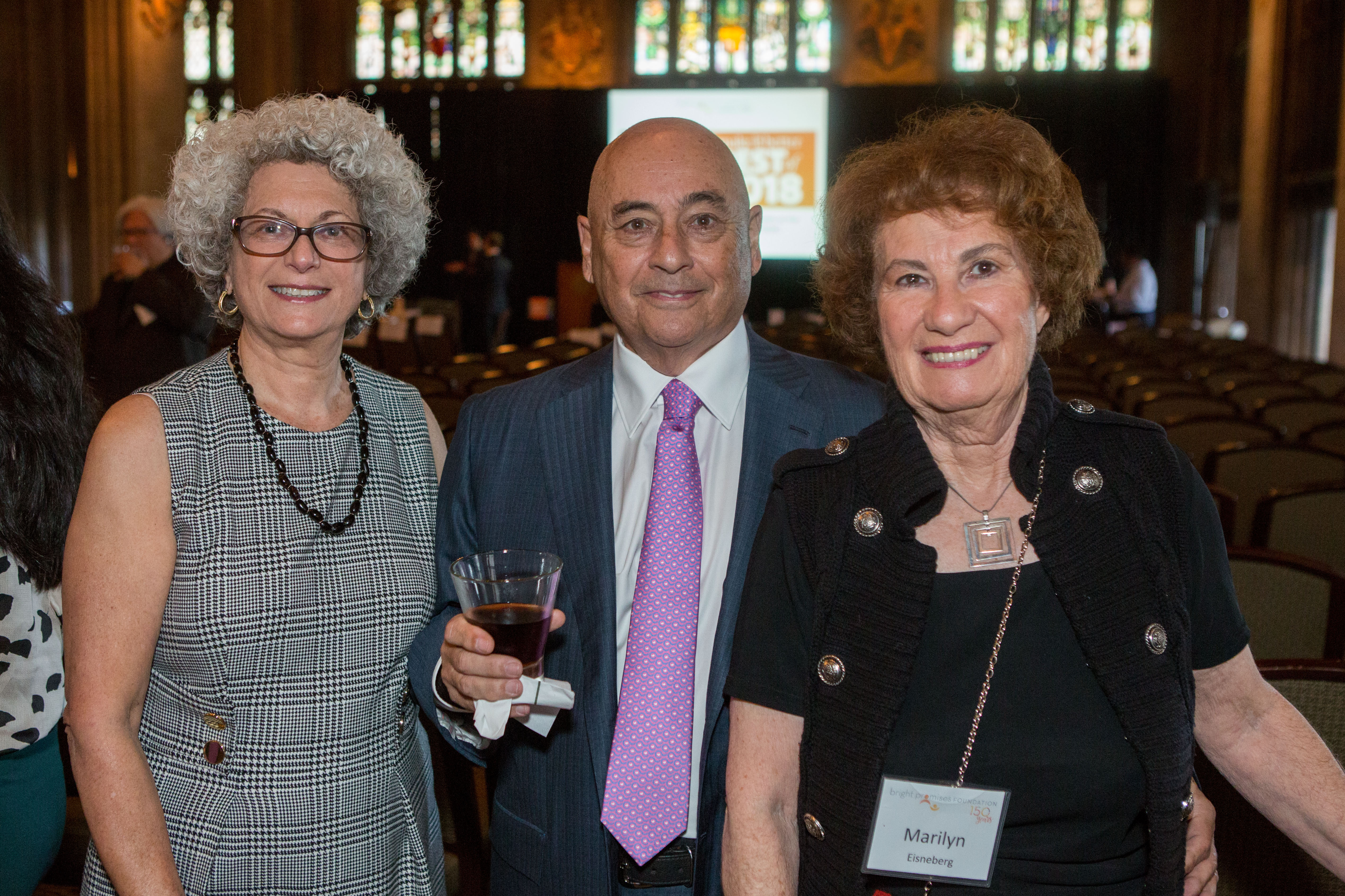 Bright Promises Foundation Executive Director Iris Krieg (left), Presenting Sponsor David Kreisman (center) of the Kreisman Family Foundation, and Marilyn Eisenberg (right), Bright Promises Foundation Board Vice President. (photo by Stephen J. Serio Photography)