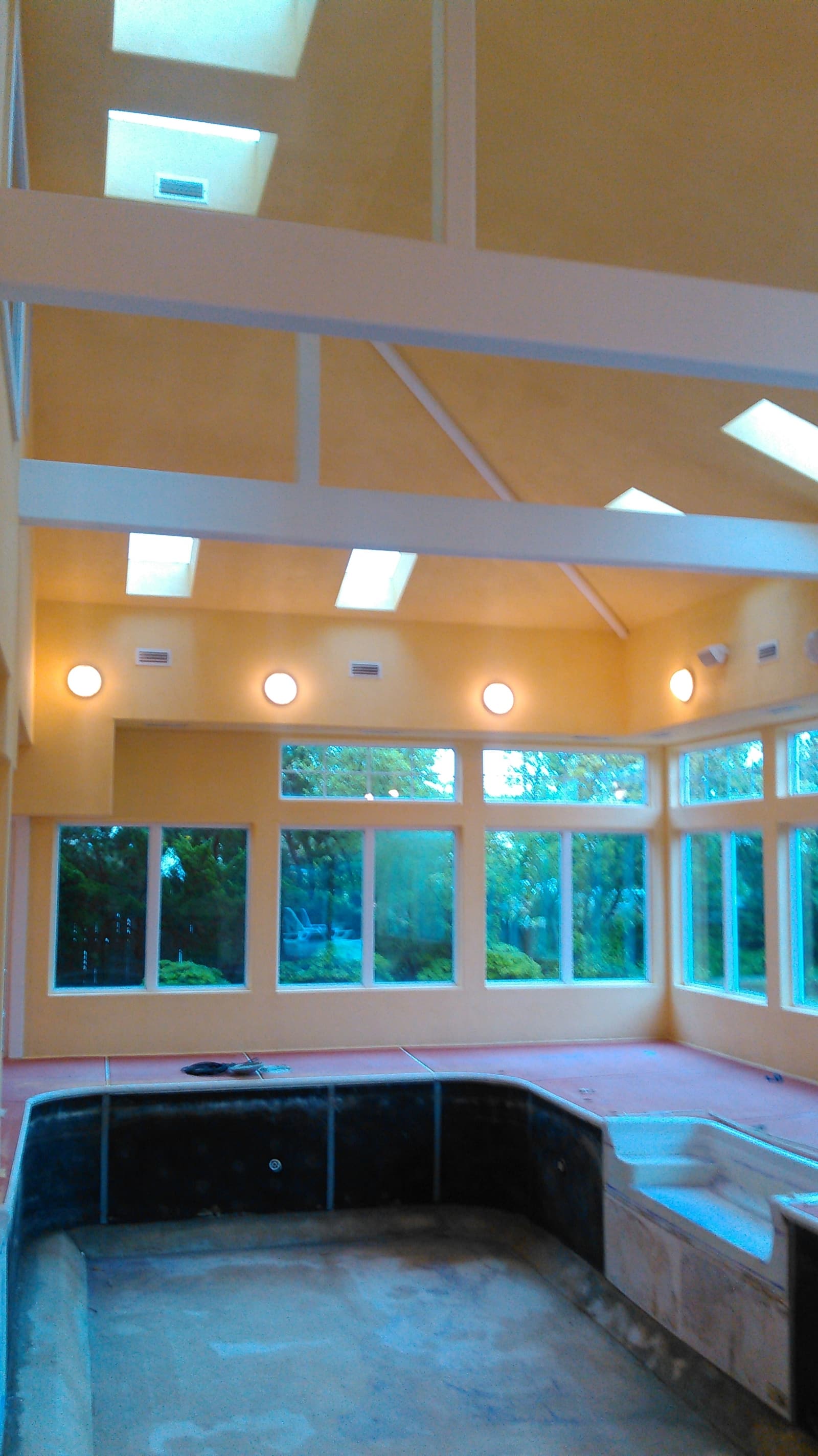 Indoor pool room painting