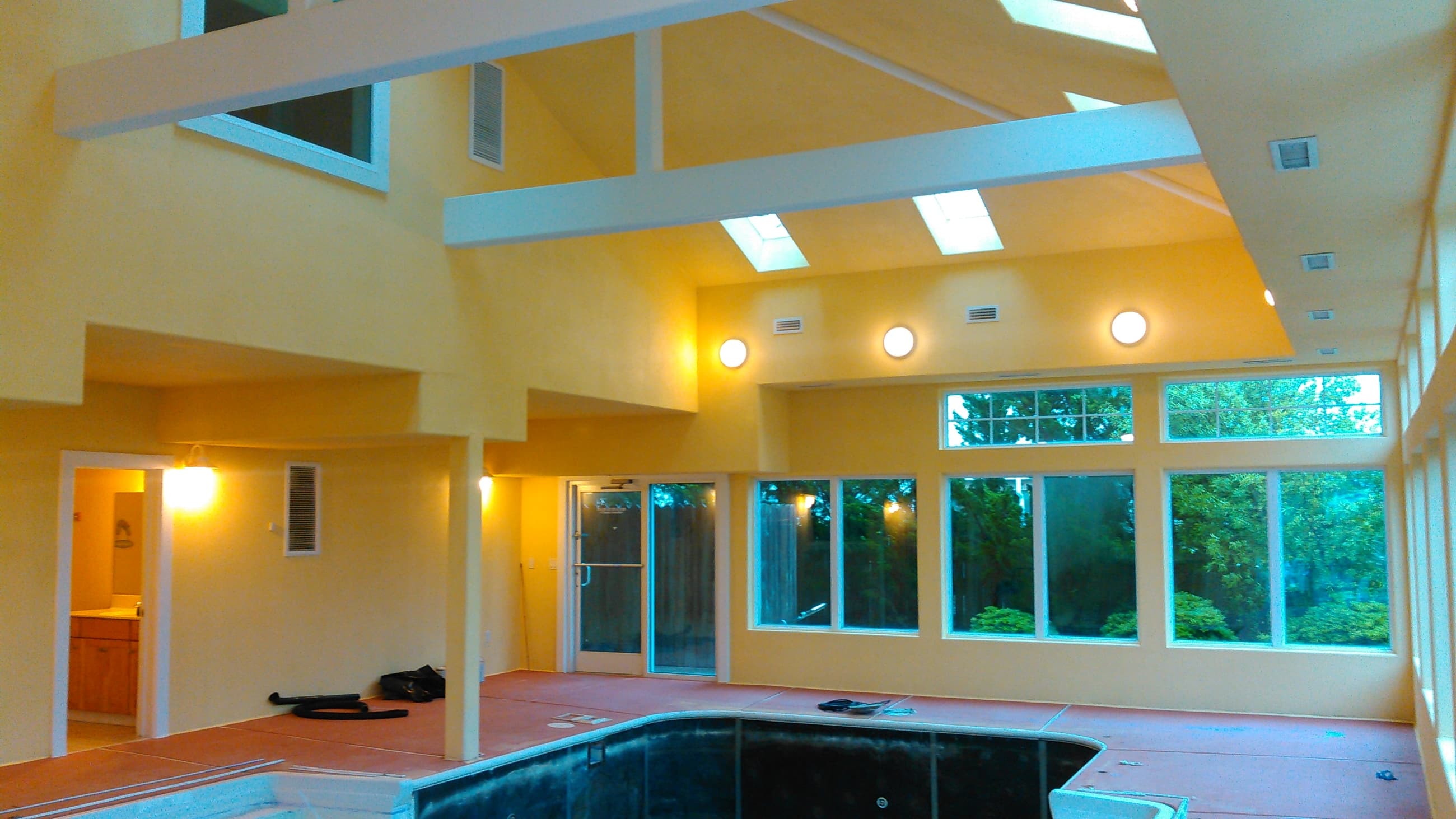 Indoor pool room painting