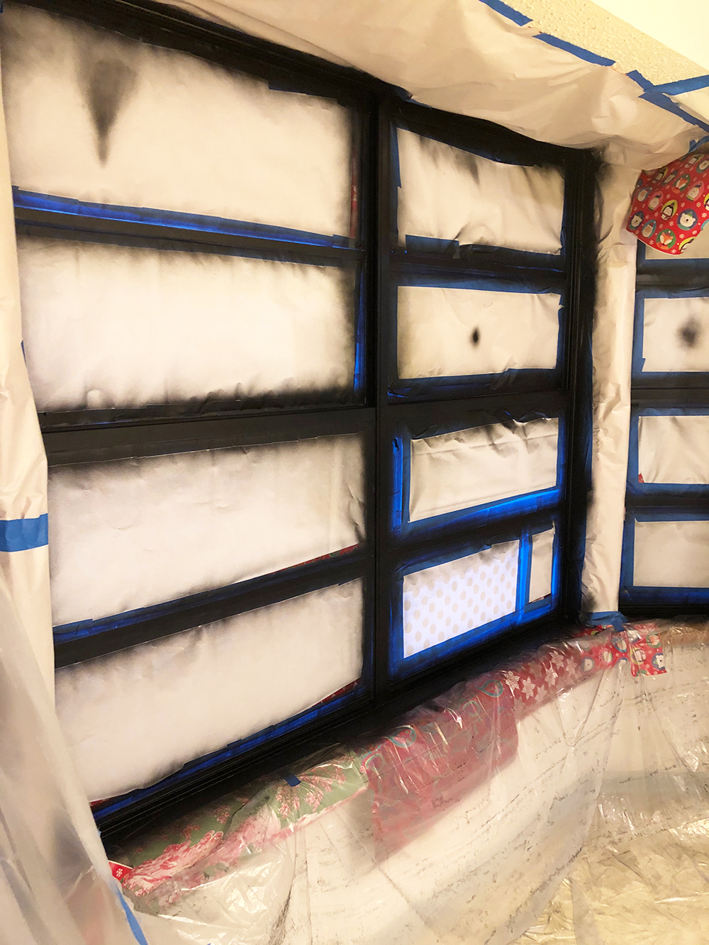 black window painting diy