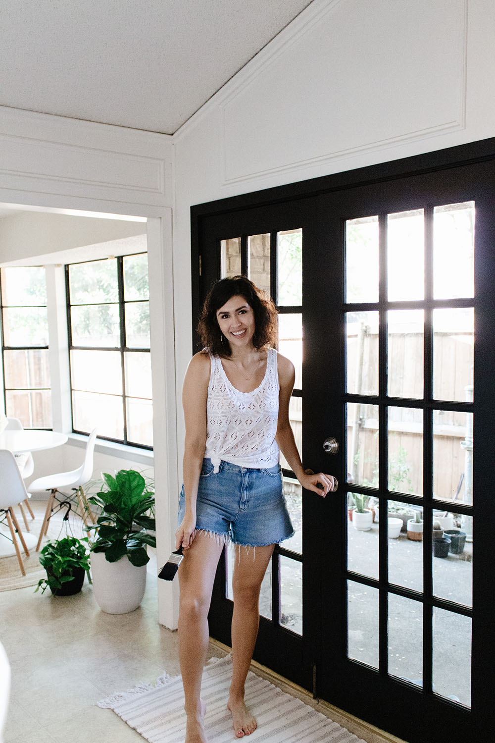 french door painting diy