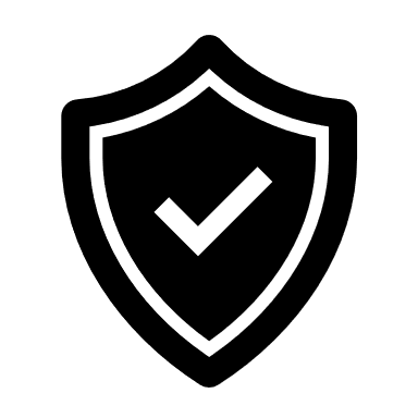 Escudo com marca de verificação com preenchimento sólido