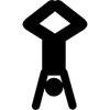Acro Gymnastics Silhouette Icon