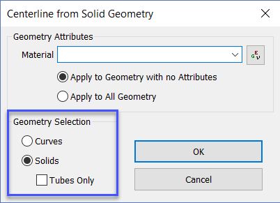 Диалоговое окно Centerline from Solid Geometry siemens femap nastran