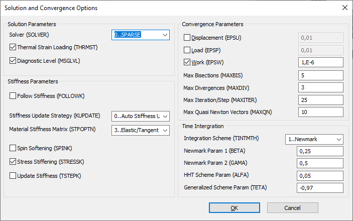 Solution and Convergence Options, femap Multi-Step Nonlinear 401 402, нелинейный анализ в femap