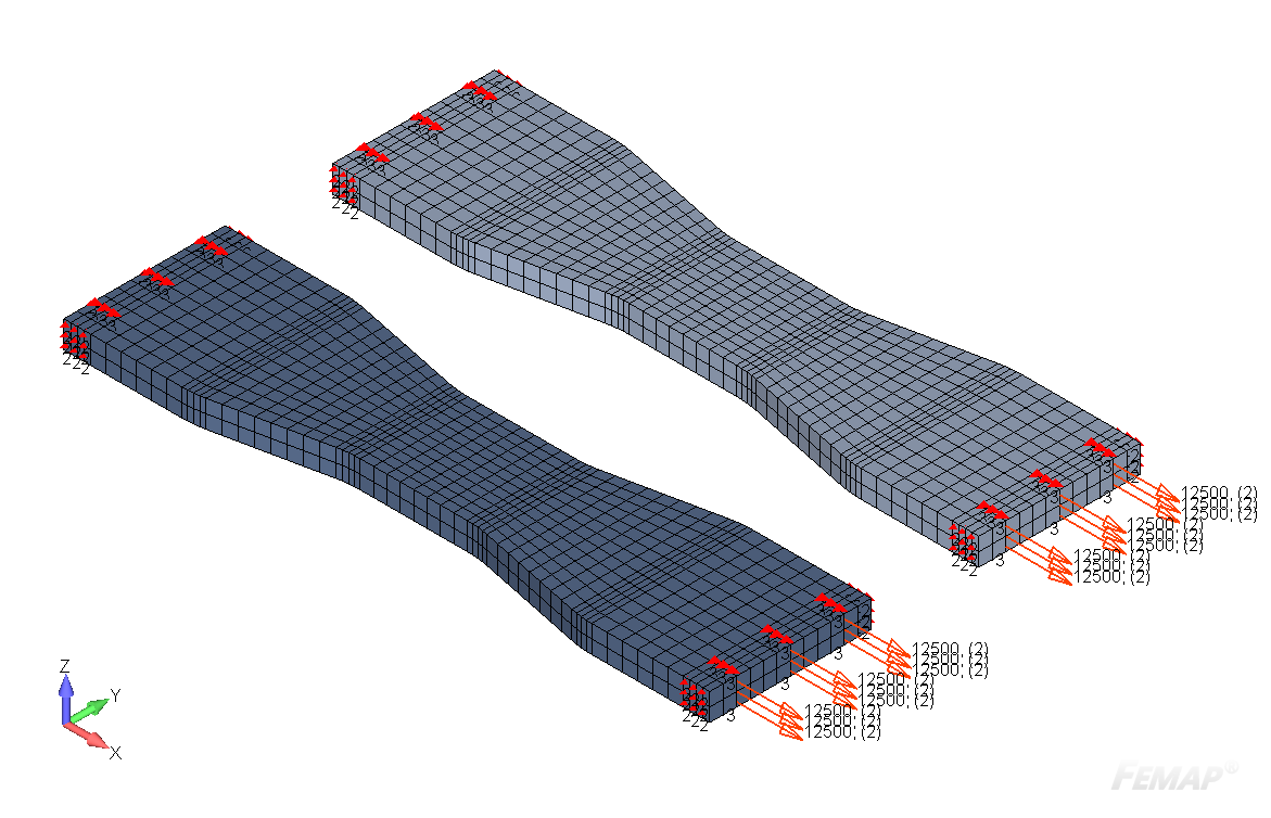 femap Multi-Step Nonlinear 401 402, нелинейный анализ в femap