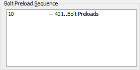 sol 401, sol 402, multi-step nonlinear, bolt preload, Группа последовательности предварительной затяжки болтов Bolt Preload Sequence