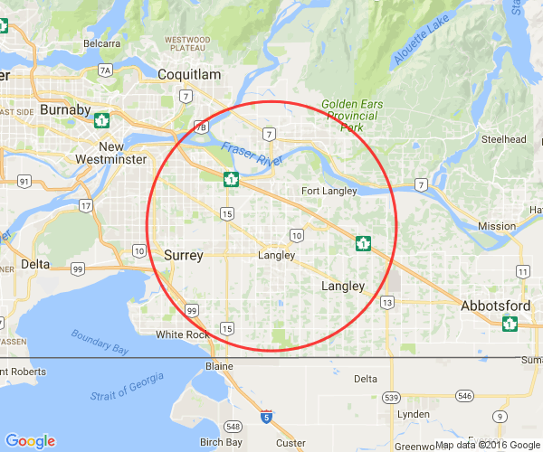 map of Langley British Columbia