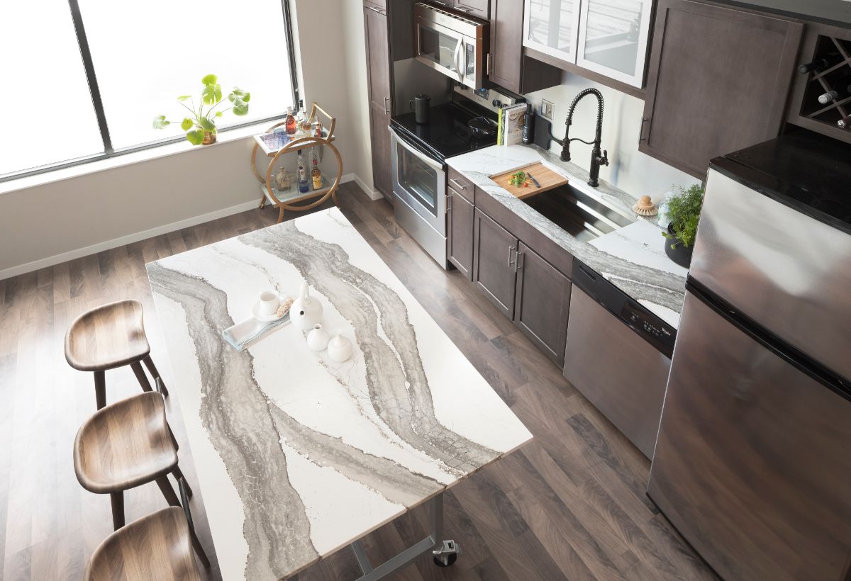 light colored kitchen grey