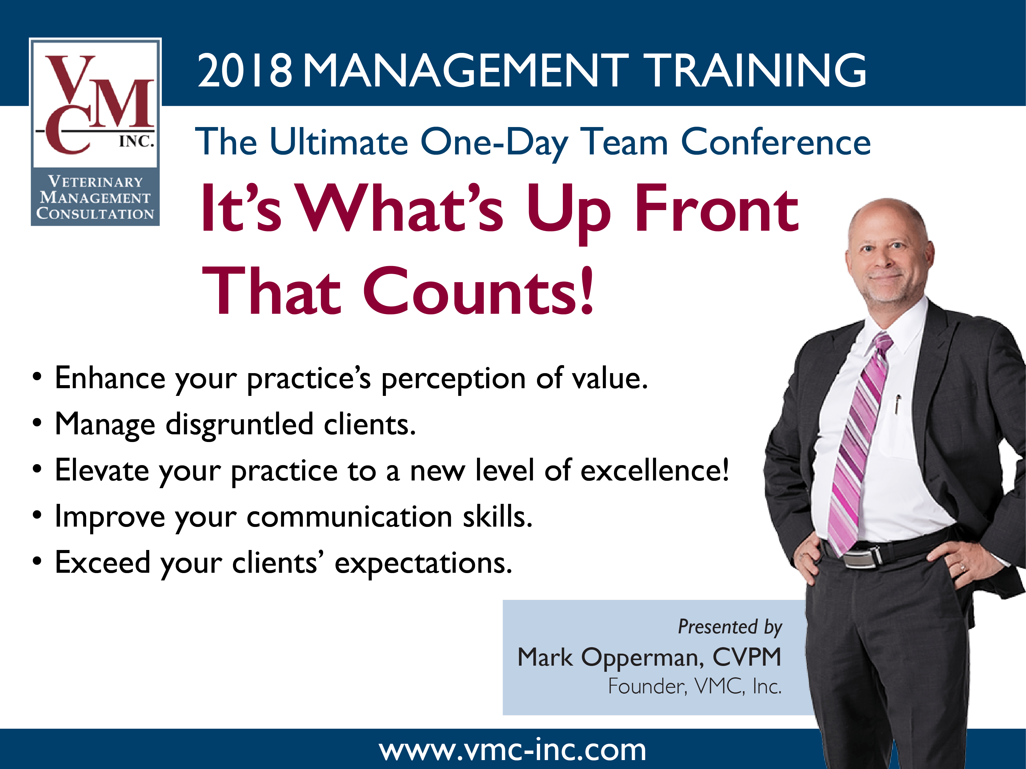 It's What's Up Front That Counts Mark Opperman Veterinary Seminar