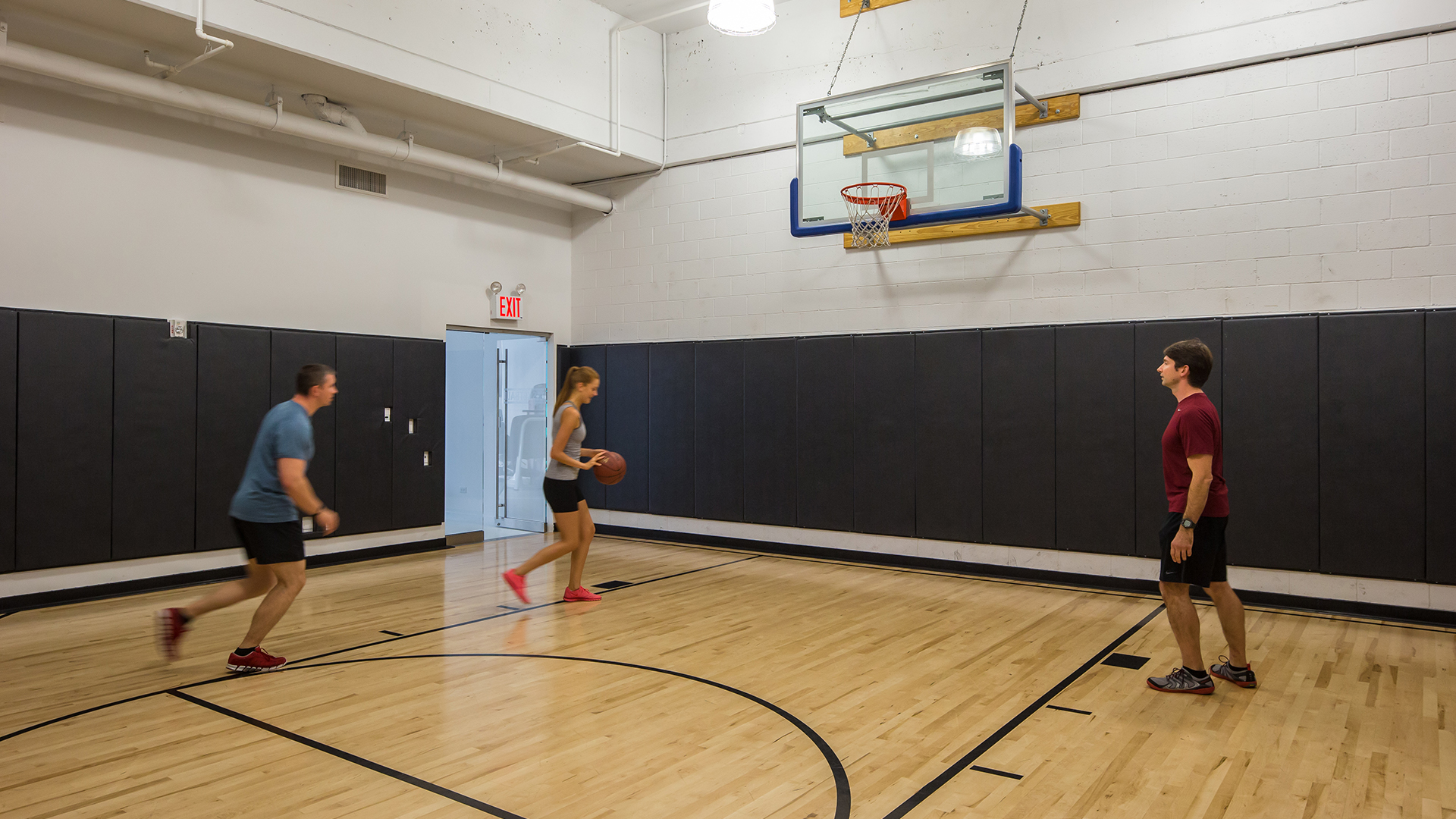 Indoor Basketball Court Mercedes Club Houses A Half Court Indoor Basketball Favorite Spot For After Work Pickup And Our Trx Cles