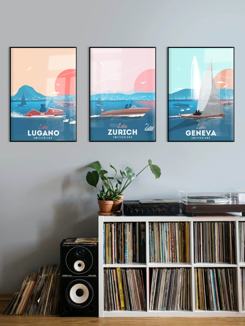 LEKKA- Zurich map printed on wood