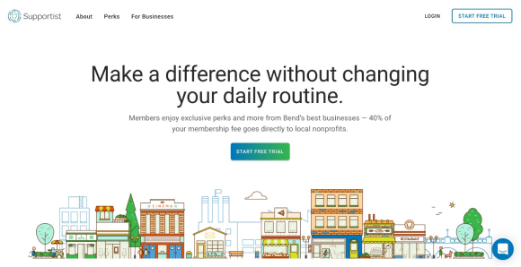supportist website screenshot