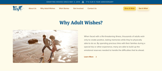fairy foundation website screenshot