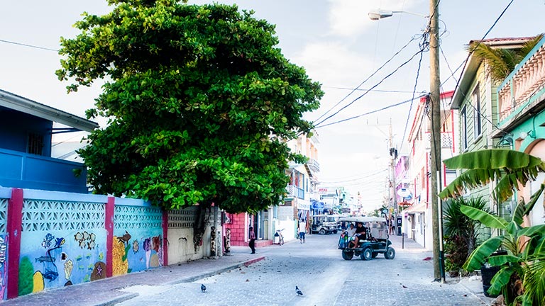 A photo of San Pedro village on Ambergris Caye - Belize