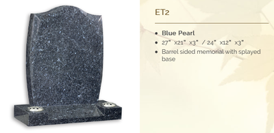blue pearl headstone