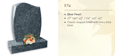 blue pearl headstone