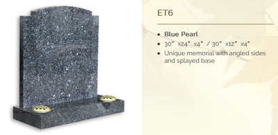 blue pearl headstone