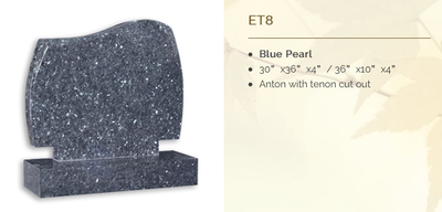 blue pearl headstone
