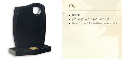 black headstone
